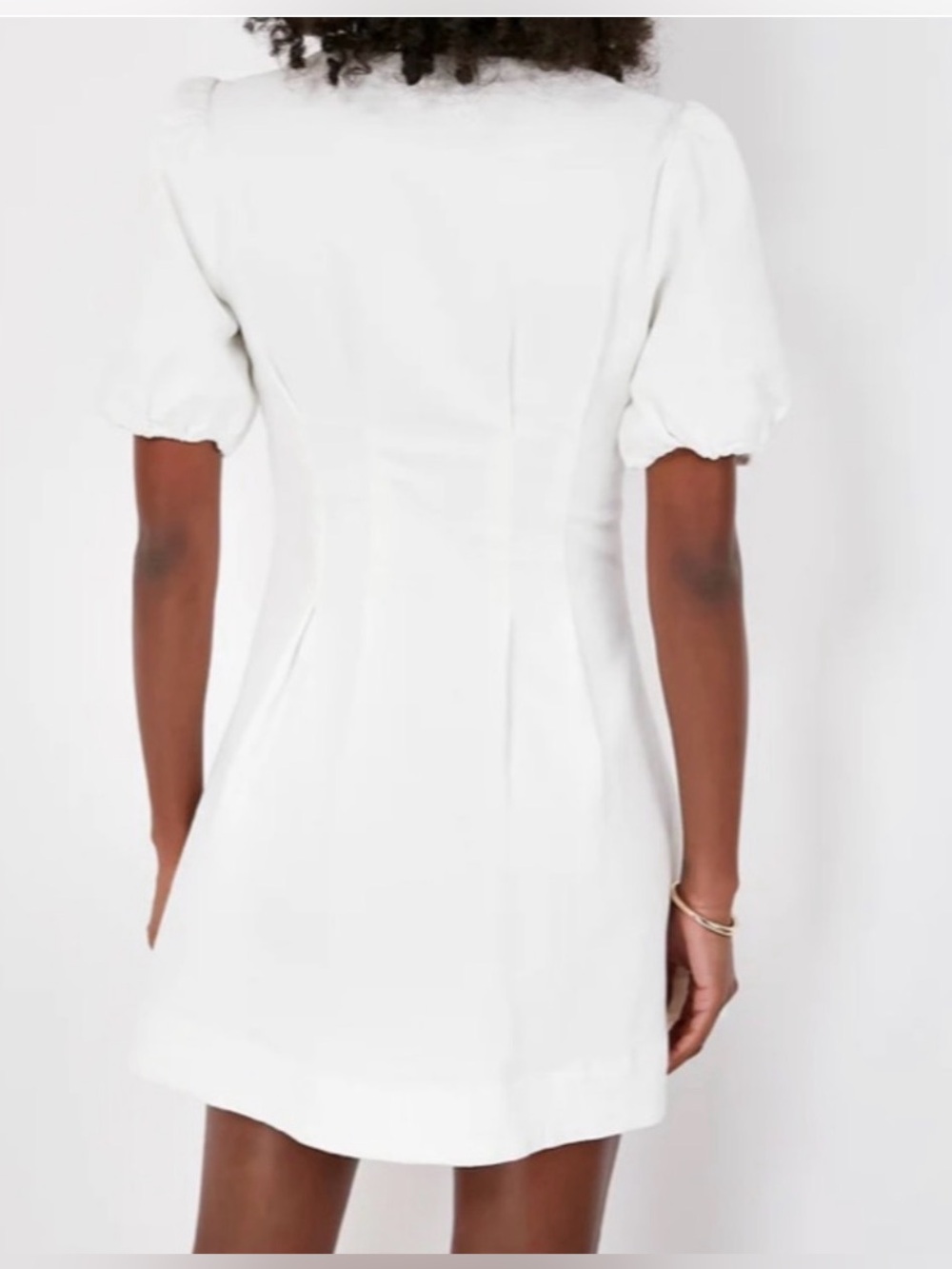 Tuckernuck Hyacinth House Emilia Dress White Denim Mini Size Large NWT - Picture 3 of 13